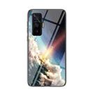 For vivo iQOO 5 Pro 5G Starry Sky Painted Tempered Glass TPU Shockproof Protective Case(Bright Stars) - 1