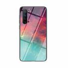 For OPPO Reno3 Starry Sky Painted Tempered Glass TPU Shockproof Protective Case(Color Starry Sky) - 1