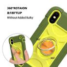 For iPhone XR Shockproof Silicone + PC Protective Case with Dual-Ring Holder(Avocado) - 4