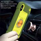 For iPhone XR Shockproof Silicone + PC Protective Case with Dual-Ring Holder(Avocado) - 5