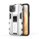 For iPhone 13 mini Supersonic PC + TPU Shock-proof Protective Case with Holder (Silver) - 1