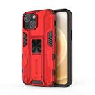 For iPhone 13 mini Supersonic PC + TPU Shock-proof Protective Case with Holder (Red) - 1