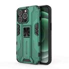 For iPhone 13 Pro Supersonic PC + TPU Shock-proof Protective Case with Holder (Green) - 1