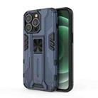 For iPhone 13 Pro Supersonic PC + TPU Shock-proof Protective Case with Holder (Blue) - 1