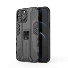 For iPhone 13 Pro Max Supersonic PC + TPU Shock-proof Protective Case with Holder (Black) - 1