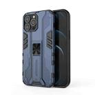 For iPhone 13 Pro Max Supersonic PC + TPU Shock-proof Protective Case with Holder (Blue) - 1