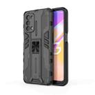 For OPPO A93 5G / For OnePlus Nord N200 5G Supersonic PC + TPU Shock-proof Protective Case with Holder(Black) - 1