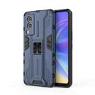 For vivo V21e 5G Supersonic PC + TPU Shock-proof Protective Case with Holder(Blue) - 1