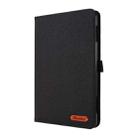 For Amazon Kindle Fire HD 10 2021 Horizontal Flip TPU + Fabric PU Leather Protective Case with Name Card Clip(Black) - 2