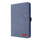 For Amazon Kindle Fire HD 10 2021 Horizontal Flip TPU + Fabric PU Leather Protective Case with Name Card Clip(Blue) - 2