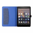 For Amazon Kindle Fire HD 10 2021 Horizontal Flip TPU + Fabric PU Leather Protective Case with Name Card Clip(Blue) - 5