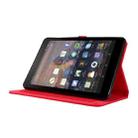 For Amazon Kindle Fire HD 10 2021 Horizontal Flip TPU + Fabric PU Leather Protective Case with Name Card Clip(Red) - 4