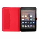 For Amazon Kindle Fire HD 10 2021 Horizontal Flip TPU + Fabric PU Leather Protective Case with Name Card Clip(Red) - 5