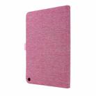 For Amazon Kindle Fire HD 10 2021 Horizontal Flip TPU + Fabric PU Leather Protective Case with Name Card Clip(Rose Red) - 3