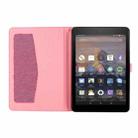 For Amazon Kindle Fire HD 10 2021 Horizontal Flip TPU + Fabric PU Leather Protective Case with Name Card Clip(Rose Red) - 5