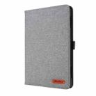 For Amazon Kindle Fire HD 10 2021 Horizontal Flip TPU + Fabric PU Leather Protective Case with Name Card Clip(Grey) - 2