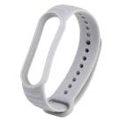 For Xiaomi Mi Band 6 / 5 Universal Silicone Leather Texture Watch Band(Grey) - 1