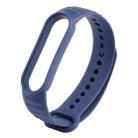 For Xiaomi Mi Band 6 / 5 Universal Silicone Leather Texture Watch Band(Blue) - 1