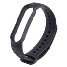 For Xiaomi Mi Band 6 / 5 Universal Silicone Leather Texture Watch Band(Black) - 1