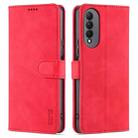 For Honor X20 SE AZNS Skin Feel Calf Texture Horizontal Flip Leather Case with Card Slots & Holder & Wallet(Red) - 1