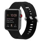 Silicone Watch Band For Apple Watch Series 8&7 41mm / SE 2&6&SE&5&4 40mm / 3&2&1 38mm(Black) - 1