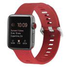 Silicone Watch Band For Apple Watch Series 8&7 41mm / SE 2&6&SE&5&4 40mm / 3&2&1 38mm(Red) - 1