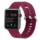 Silicone Watch Band For Apple Watch Series 8&7 41mm / SE 2&6&SE&5&4 40mm / 3&2&1 38mm(Rose Red) - 1