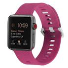 Silicone Watch Band For Apple Watch Ultra 49mm&Watch Ultra 2 49mm / Series 9&8&7 45mm / SE 3&SE 2&6&SE&5&4 44mm / 3&2&1 42mm(Pink) - 1