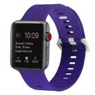 Silicone Watch Band For Apple Watch Ultra 49mm&Watch Ultra 2 49mm / Series 9&8&7 45mm / SE 3&SE 2&6&SE&5&4 44mm / 3&2&1 42mm(Dark Purple) - 1
