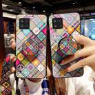 For Samsung Galaxy M42 5G Painted Ethnic Pattern Tempered Glass TPU Shockproof Case with Folding Magnetic Holder & Neck Strap(Colorful) - 7