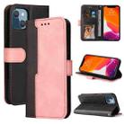 For iPhone 13 mini Business Stitching-Color Horizontal Flip PU Leather Case with Holder & Card Slots & Photo Frame  (Pink) - 1