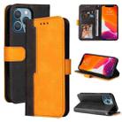 For iPhone 13 Pro Business Stitching-Color Horizontal Flip PU Leather Case with Holder & Card Slots & Photo Frame  (Orange) - 1