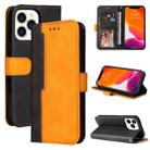 For iPhone 13 Pro Max Business Stitching-Color Horizontal Flip PU Leather Case with Holder & Card Slots & Photo Frame  (Orange) - 1