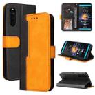 For Sony Xperia 10 III Business Stitching-Color Horizontal Flip PU Leather Case with Holder & Card Slots & Photo Frame(Orange) - 1