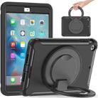Shockproof TPU + PC Protective Case with 360 Degree Rotation Foldable Handle Grip Holder & Pen Slot For iPad mini 3 / 2 / 1(Black) - 1