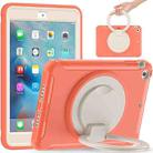 Shockproof TPU + PC Protective Case with 360 Degree Rotation Foldable Handle Grip Holder & Pen Slot For iPad mini 3 / 2 / 1(Living Coral) - 1