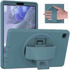 For Samsung Galaxy Tab A7 Lite 8.7 T220 360 Degree Rotation PC + TPU Protective Case with Holder & Hand-strap & Pen Slot(Light Blue) - 1