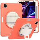 360 Degree Rotation PC + TPU Protective Tablet Case with Holder & Hand-strap & Pen Slot For iPad Pro 11 2021 / 2020 / 2018(Living Coral) - 1