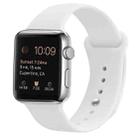 Silicone Watch Band For Apple Watch Series 8&7 41mm / SE 2&6&SE&5&4 40mm / 3&2&1 38mm(White) - 1