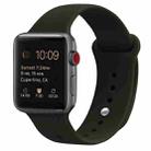 Silicone Watch Band For Apple Watch Series 8&7 41mm / SE 2&6&SE&5&4 40mm / 3&2&1 38mm(Olive Green) - 1