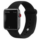 Silicone Watch Band For Apple Watch Series 8&7 41mm / SE 2&6&SE&5&4 40mm / 3&2&1 38mm(Black) - 1