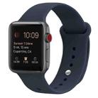 Silicone Watch Band For Apple Watch Series 8&7 41mm / SE 2&6&SE&5&4 40mm / 3&2&1 38mm(Midnight Blue) - 1