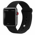 Silicone Watch Band For Apple Watch Ultra 49mm / Series 8&7 45mm / SE 2&6&SE&5&4 44mm / 3&2&1 42mm(Black) - 1