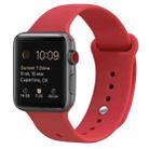 Silicone Watch Band For Apple Watch Ultra 49mm / Series 8&7 45mm / SE 2&6&SE&5&4 44mm / 3&2&1 42mm(Red) - 1