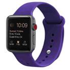 Silicone Watch Band For Apple Watch Ultra 49mm / Series 8&7 45mm / SE 2&6&SE&5&4 44mm / 3&2&1 42mm(Dark Purple) - 1
