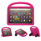 For Amazon Kindle Fire HD 10 2021 Sparrow Style EVA Material Children Shockproof Protective Case(Rose Red) - 1