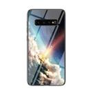 For Samsung Galaxy S10 Starry Sky Painted Tempered Glass TPU Shockproof Protective Case(Bright Stars) - 1