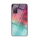 For Samsung Galaxy S20 FE Starry Sky Painted Tempered Glass TPU Shockproof Protective Case(Color Starry Sky) - 1