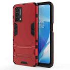 For OnePlus Nord N200 5G PC + TPU Shockproof Protective Case with Holder(Red) - 1