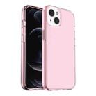 For iPhone 13 mini Shockproof Terminator Style Transparent Protective Case (Pink) - 1